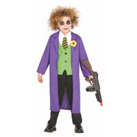 Luxe paarse horror clown the Joker verkleedkostuum - outfit - kinderen - halloween