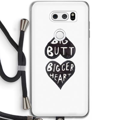 Big butt bigger heart: LG V30 Transparant Hoesje met koord