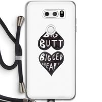 Big butt bigger heart: LG V30 Transparant Hoesje met koord