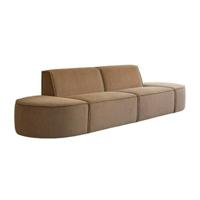 Tikamoon - Modulaire 2-zitsofa Dario in camelkleurige stof