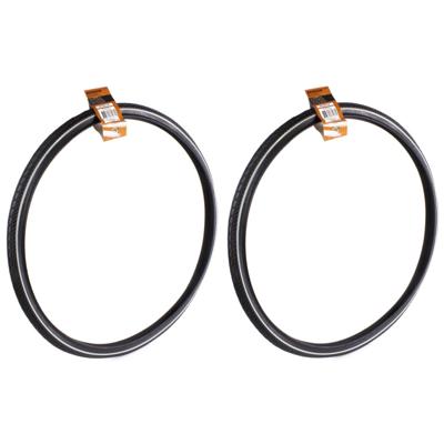 Benson Buitenband fiets - 2x - rubber - 28 inch x 1 1/2 - witte lijn