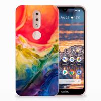 Smartphone hoesje Nokia 4.2 Watercolor Dark