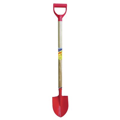 Speelgoed luxe schep - voor kinderen - punt - metaal - rood - 80 cm