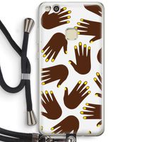 Hands dark: Huawei Ascend P10 Lite Transparant Hoesje met koord