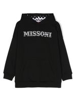 Missoni Kids hoodie en coton à logo imprimé - Noir - thumbnail