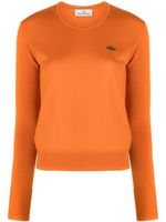 Vivienne Westwood pull en laine vierge à motif Orb brodé - Orange