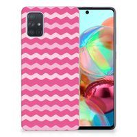 Samsung Galaxy A71 TPU bumper Waves Pink