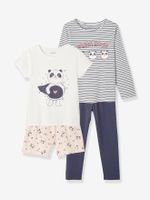 Set pyjama + pyjama met korte broek Panda set ivoor