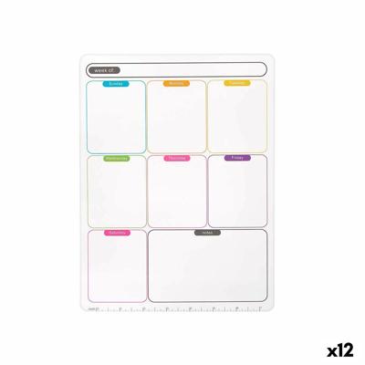 Weekplanner A4 Magneet Wit (12 Stuks)