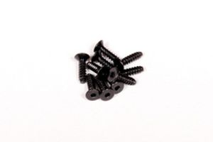 M2.6x10mm Hex Socket Tapping Flat Head (Black) (10pcs) (AXA0414)