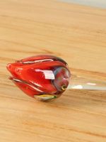 Tulp glas multicolor rood +/- 50 cm. - thumbnail