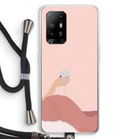 Wine: Oppo A94 5G Transparant Hoesje met koord