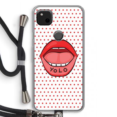 Yolo Denise: Pixel 4a Transparant Hoesje met koord
