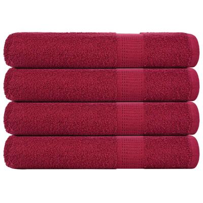VidaXL Handdoeken 4 st 100x200 cm 360 g/m² 100% katoen bordeauxrood