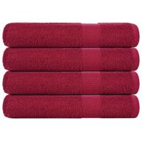 VidaXL Handdoeken 4 st 100x200 cm 360 g/m² 100% katoen bordeauxrood VidaXL Handdoeken 4 st 100x200 cm 360 g/m² 100% katoen bordeauxrood