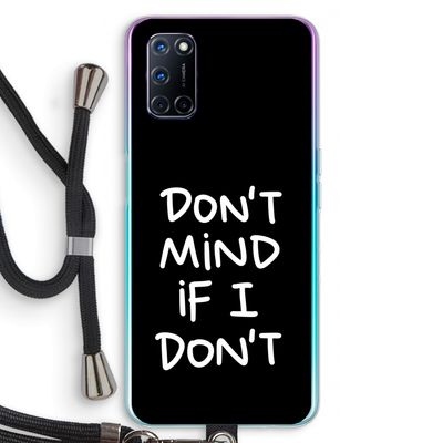 Don't Mind: Oppo A72 Transparant Hoesje met koord