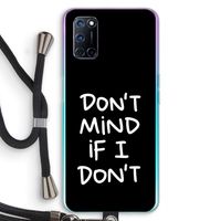 Don't Mind: Oppo A72 Transparant Hoesje met koord