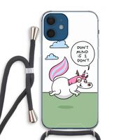 Unicorn: iPhone 12 Transparant Hoesje met koord