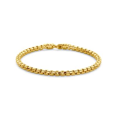 Stijlvolle 14k Geelgouden Venetiaanse Schakelarmband - 4.3mm, 21cm
