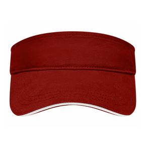 Myrtle Beach Zonneklep/pet - bordeaux rood - 47 cm - verstelbaar