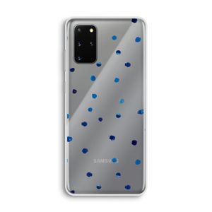 Blauwe stippen: Samsung Galaxy S20 Plus Transparant Hoesje