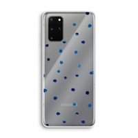 Blauwe stippen: Samsung Galaxy S20 Plus Transparant Hoesje