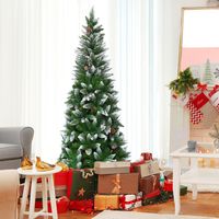 Besneeuwde Kerstboom met Metalen Standaard en 630 Puntige PVC-Naalden 180 cm