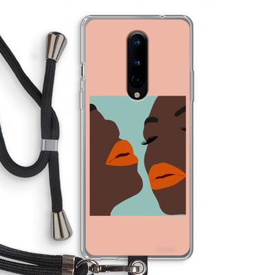 Orange lips: OnePlus 8 Transparant Hoesje met koord