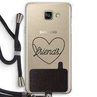 Friends heart black: Samsung Galaxy A5 (2016) Transparant Hoesje met koord