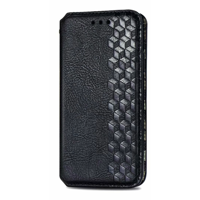 Samsung Galaxy A55 hoesje - Bookcase - Pasjeshouder - Portemonnee - Diamantpatroon - Kunstleer - Zwart - thumbnail