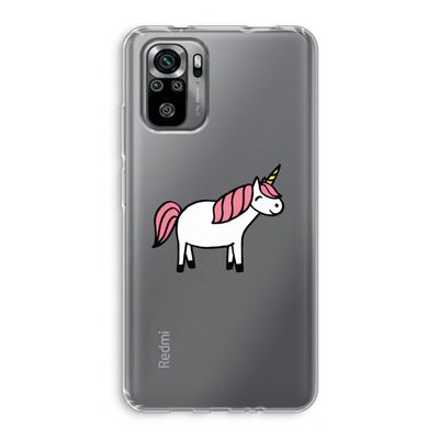 Eenhoorn: Xiaomi Redmi Note 10S Transparant Hoesje