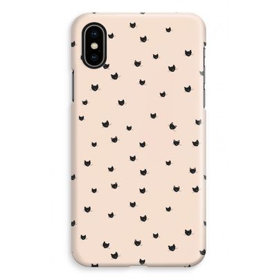 Kleine kattenkopjes: iPhone XS Max Volledig Geprint Hoesje