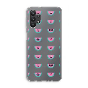 Smiley watermeloenprint: Samsung Galaxy A32 5G Transparant Hoesje