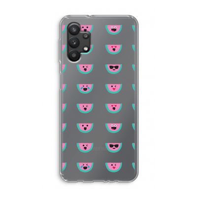 Smiley watermeloenprint: Samsung Galaxy A32 5G Transparant Hoesje