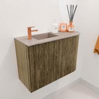 Toiletmeubel Mondiaz Joya Dlux | 61.6 cm | Meubelkleur Dusk | Faye wastafel Saba Wasbak Links | 1 kraangat