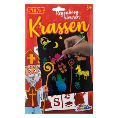 Grafix Sinterklaas krassen regenboog kleuren
