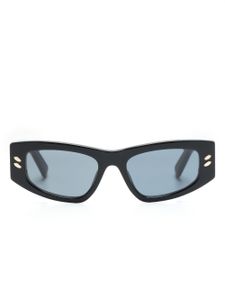 Stella McCartney Eyewear lunettes de soleil rectangulaires à détail de chaîne - Noir