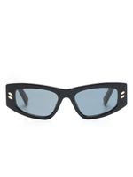 Stella McCartney Eyewear lunettes de soleil rectangulaires à détail de chaîne - Noir