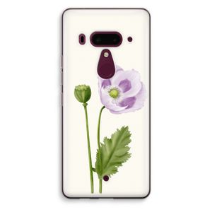 Purple poppy: HTC U12+ Transparant Hoesje