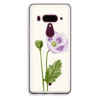 Purple poppy: HTC U12+ Transparant Hoesje