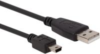 Mini-USB naar USB A 2.0 kabel 0,75m zwart HQ-Power Mini-USB naar USB A 2.0 kabel 0,75m zwart HQ-Power
