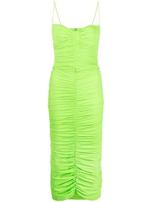 Alex Perry robe mi-longue à fronces - Vert