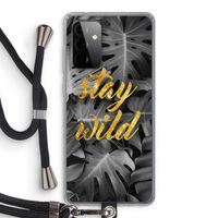 Stay wild: Samsung Galaxy A72 5G Transparant Hoesje met koord