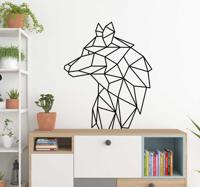Muurstickers slaapkamer geometrish wolf modern design - thumbnail