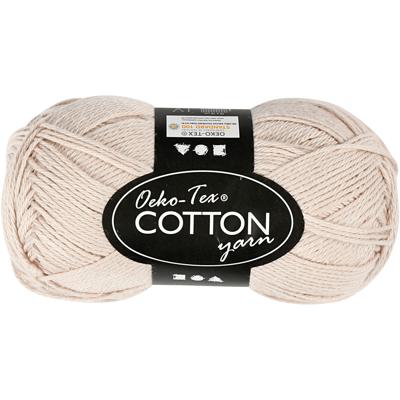 Creativ Company Katoengaren, zandkleur, 50gr, 170m