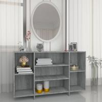 Dressoir 120x30x75 cm bewerkt hout grijs sonoma eikenkleurig