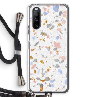 Terrazzo N°8: Sony Sony Xperia 10 III Transparant Hoesje met koord
