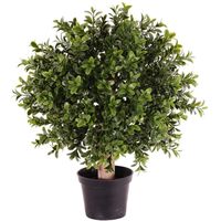 Buxus bol kunstplant op stam in pot Dia 25 cm - UV-bestendig - thumbnail