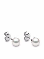 Yoko London puces d'oreilles Classic 5 mm en or blanc 18ct serties de perles Akoya - Argent - thumbnail