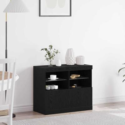 Dressoir Zwart 81 x 37 x 67 cm Bewerkt hout